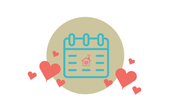 Wedding Icons Blue Calender Love Review