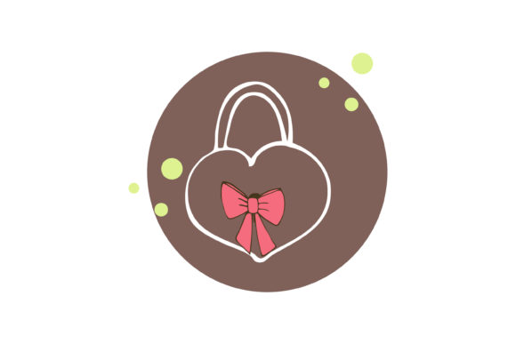 Wedding Padlock Miniature Icon for Embroidery Projects